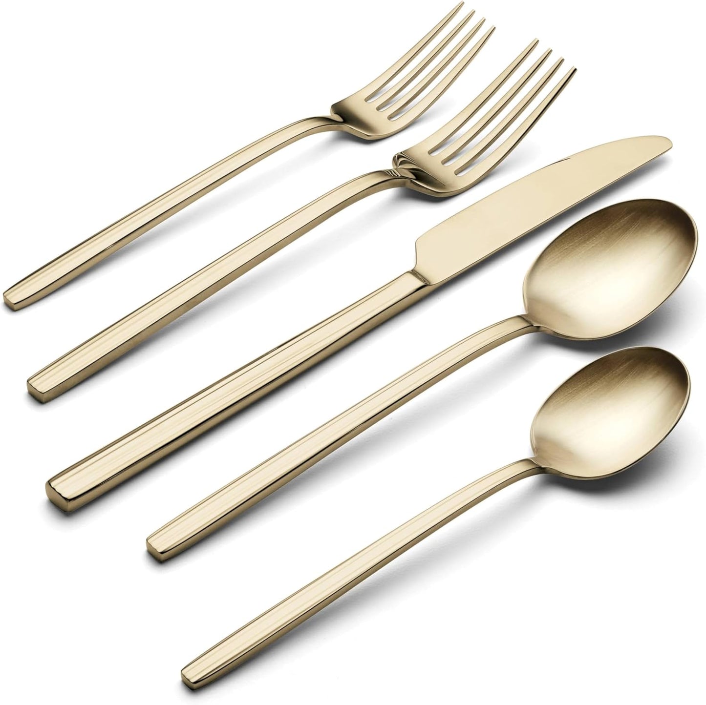 Oneida 896762 Dean Satin Champagne 20 Piece Flatware Set