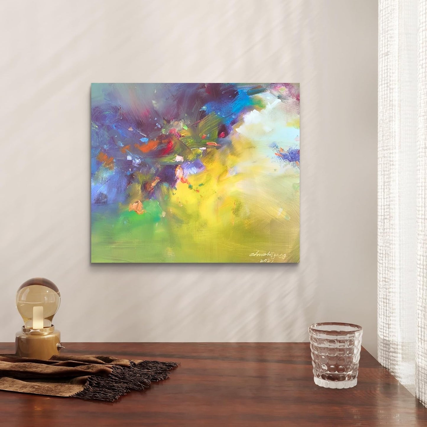 Gloliv Canvas Wall Art for Living Room – Abstract Wall Decor Painting, Artist-Authorized Reproduction Print – Modern Canvas Prints for Office, Bedroom, Bathroom & Kitchen Home Decor 14"x11"