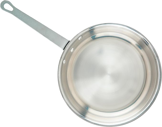 Winco Commercial-Grade Aluminium Fry Pan/Skillet, Mirror Finish, 8"