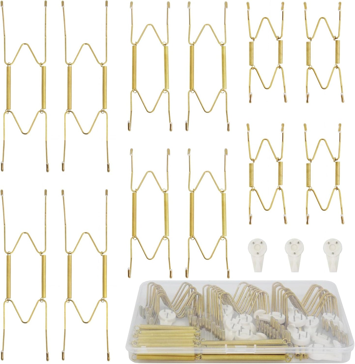 4/6/8 Inch Plate Hangers for The Wall Plate Hangers 12Pack Plate Wall Hangers for Display Invisible Decorative Plate Hooks for Hanging Stainless Steel