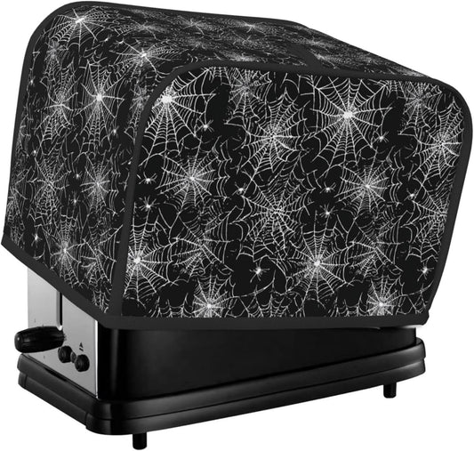Toaster Cover 2 Slice Halloween Spider Web Pattern Kitchen Small Appliance Covers with Pockets Dust and Fingerprint Protection