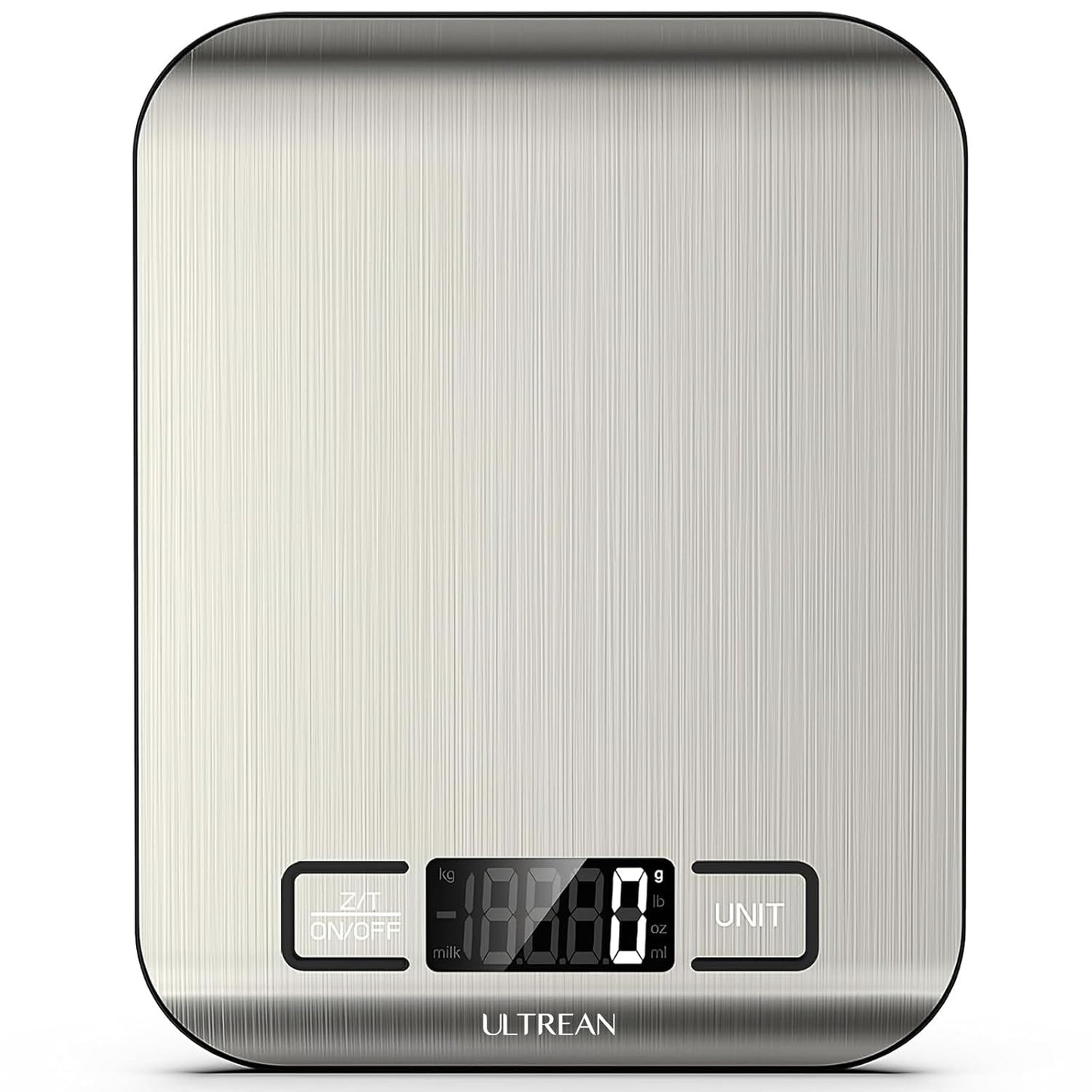 Ultrean Food Scale, 33lb Digital Kitchen Scale for Food Ounces Grams, 304 Stainless Steel, Type-C Charging and Batteries, Perfect for Meal Prep, Cooking, and Baking