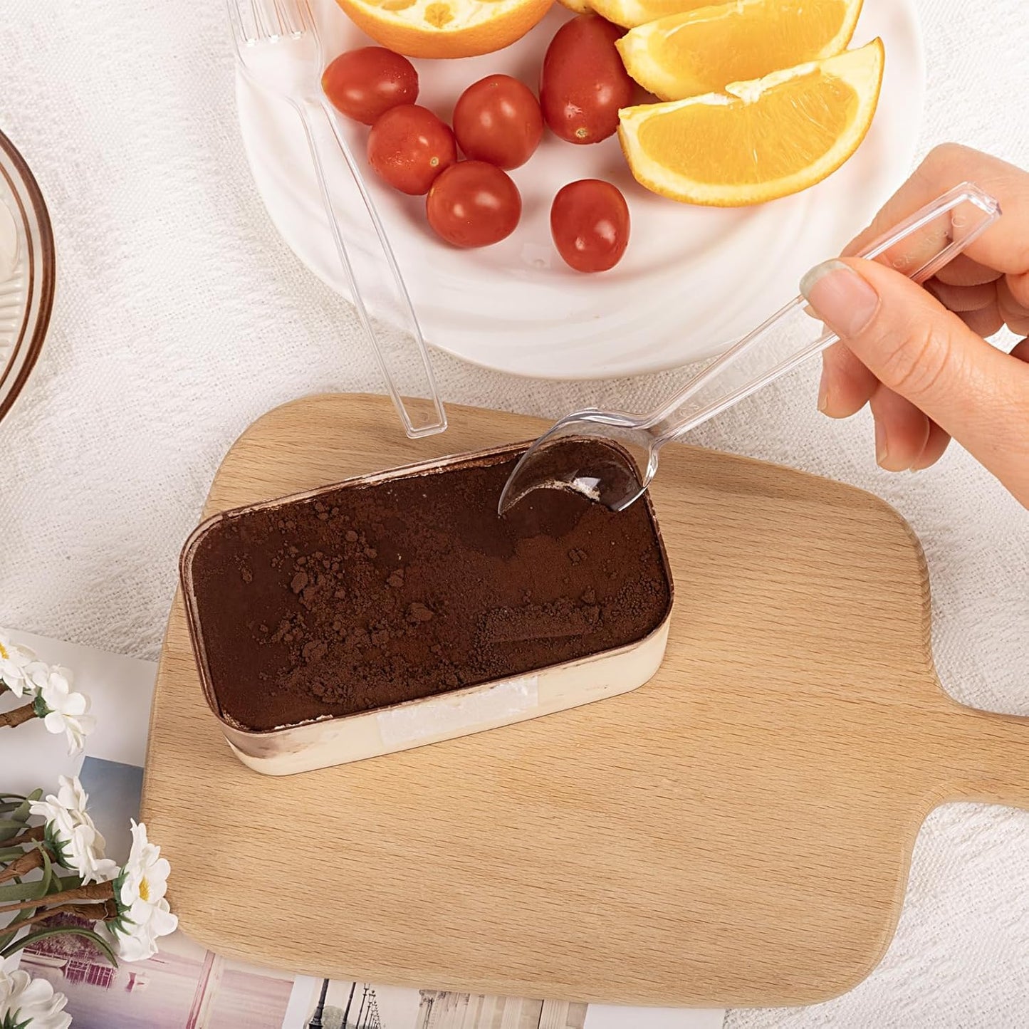 SACATR 1000 Count Plastic Silverware Heavy Duty - 400 Forks, 400 Spoons, 200 Disposable Knives, BPA-Free, Disposable Plastic Cutlery Set, Plasticware Suitable for Party Everyday Use ﻿