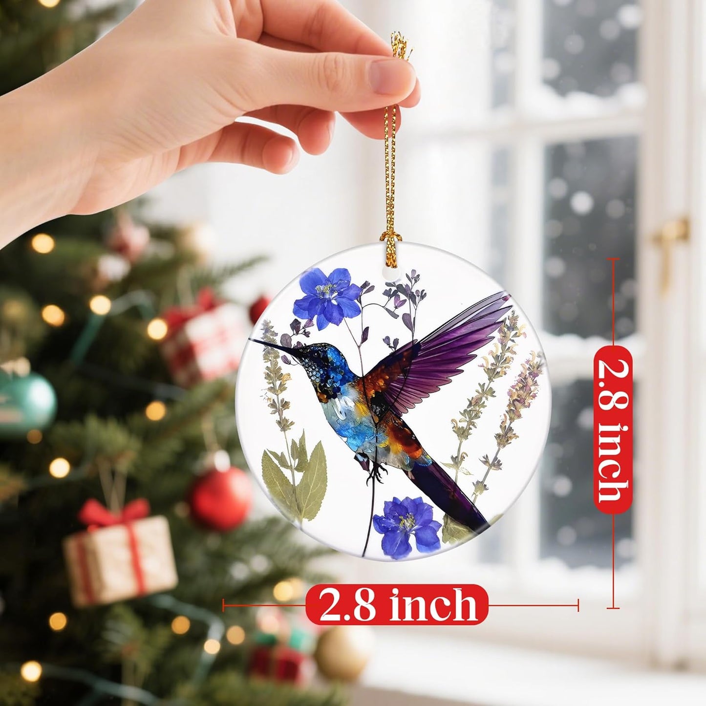 Hummingbird Ornament, Christmas Ornaments: Christmas Tree Decorations, Holiday Decor, Stocking Stuffers, Gift Ideas, Xmas Gift, Hummingbird Lover Gifts & Gifts for Women