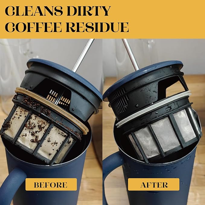 ESPRO Deep Clean Coffee Maker Cleaner & Descaler Powder for Espresso Machines, French Press & Coffee Pots – Coffee Descaler and Cleaner Removes Oils, & Milk Residue 4.4 oz