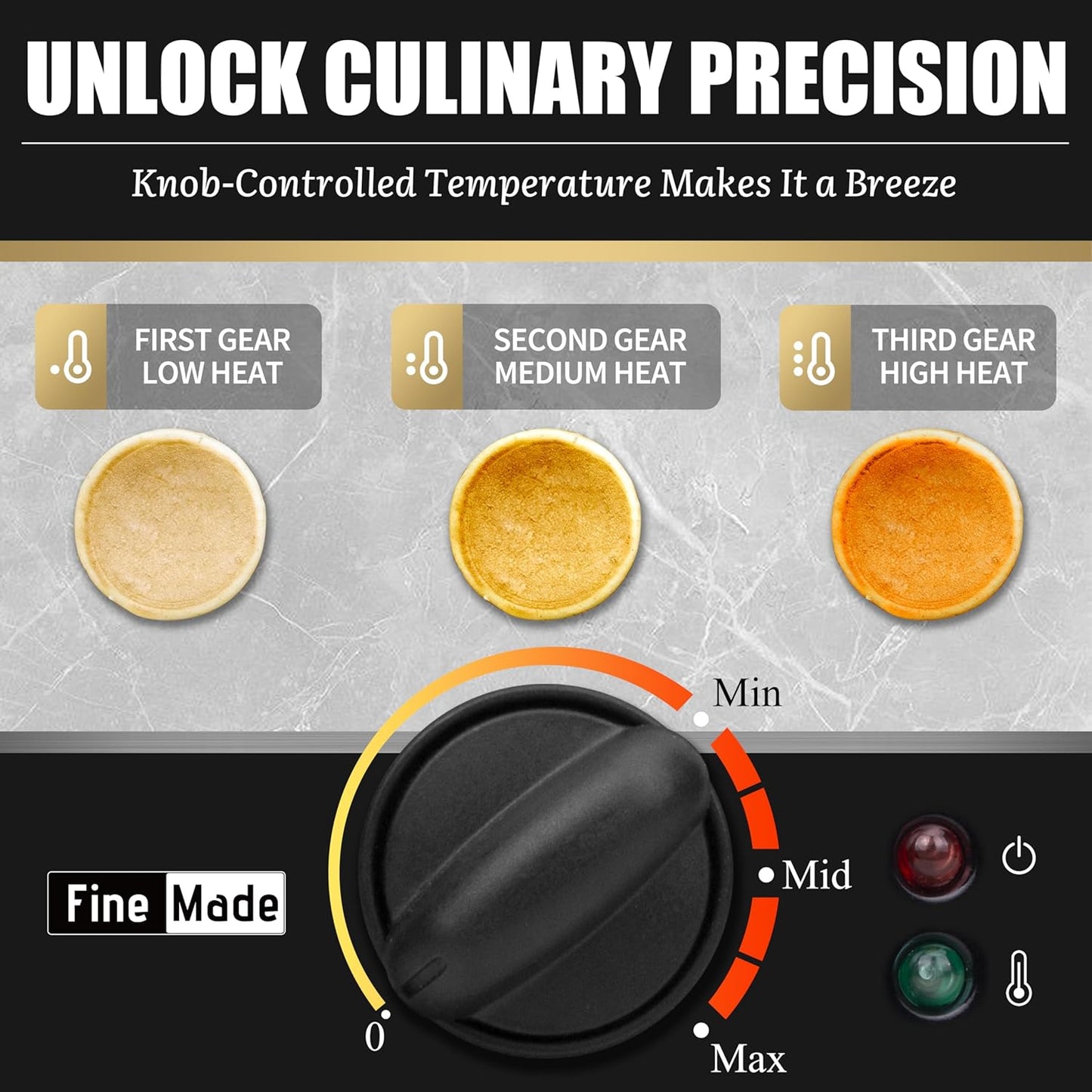 Non Stick Mini Pancakes Maker Machine, Electric Poffertjes Pan with Browning Control, Small Ebelskiver Aebleskiver Pan, Dutch Mini Pancake Maker, with Brush & Forks, 14 Slots, Black