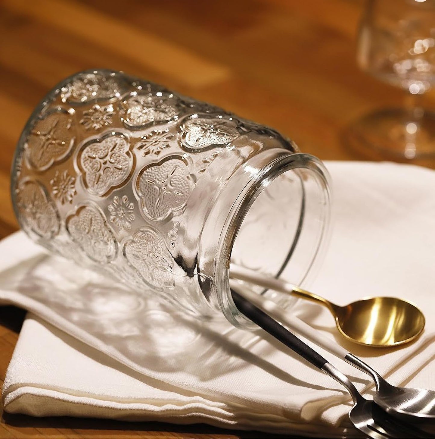 Glass Storage Jars With Airtight Lid, 35oz Canister For Kitchen Counter with Bamboo Lid, brown sugar, candy, coffee, cookie, salt, tea,pantry cute Jar (35oz Large Begonia Flowers)