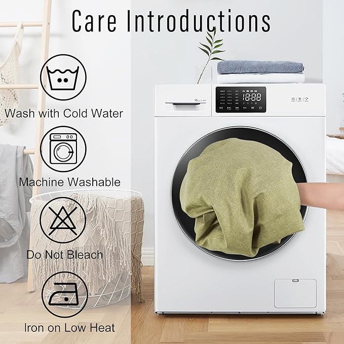 DWCN Rectangle Faux Linen Tablecloth - Textured Waterproof Spill-Proof Wrinkle and Stain Resistant Table Cloth Decorative Fabric Farmhouse Table Cover for Kitchen Dining Party, 60 x 84 Inch, Green