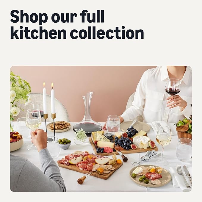 Amazon Basics Glazed Stoneware Salad Plates, Ceramic 4-Piece Set, Microwave and Dishwasher-Safe, 8.3 in., Linen Gray