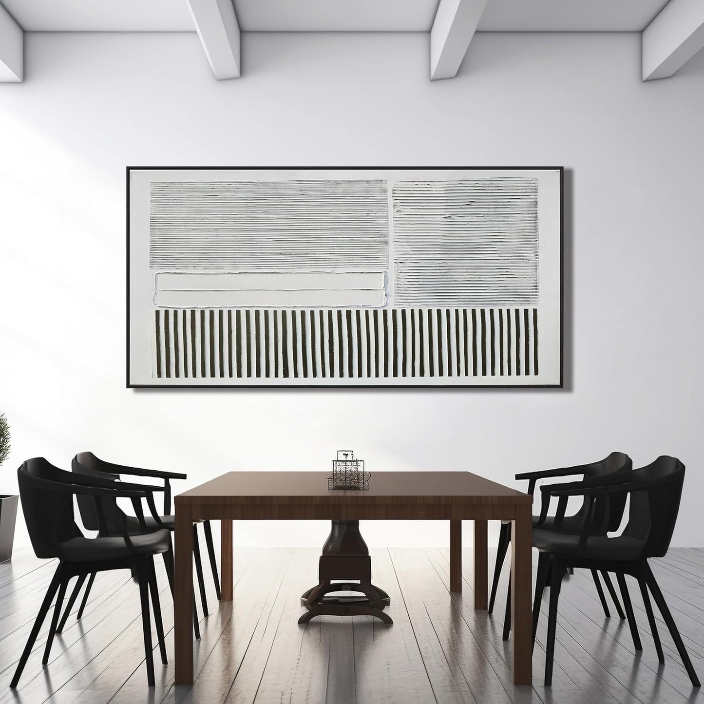 KUPTEU Canvas Oversized Wall Art Decor Large Wall Art For Living Room Abstract Canvas Art Wall Decor Artwork For Walls Framed Black and White Wall Art Prints Modern Bedroom Office Decor 29" x 58"