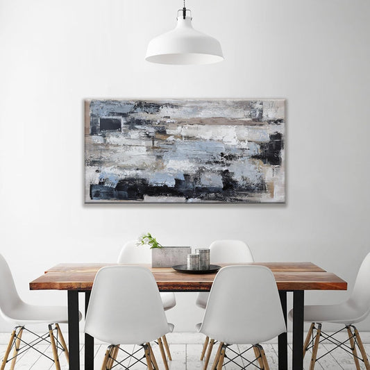 Canvas Wall Art Decor Modern Large Wall Art For Living Room Abstract Art Blue Black Wall Art Decor Canvas Art Work Decoration Abstract Wall Art Prints For Bedroom Office Kitchen Wall Decor 20" x 40"