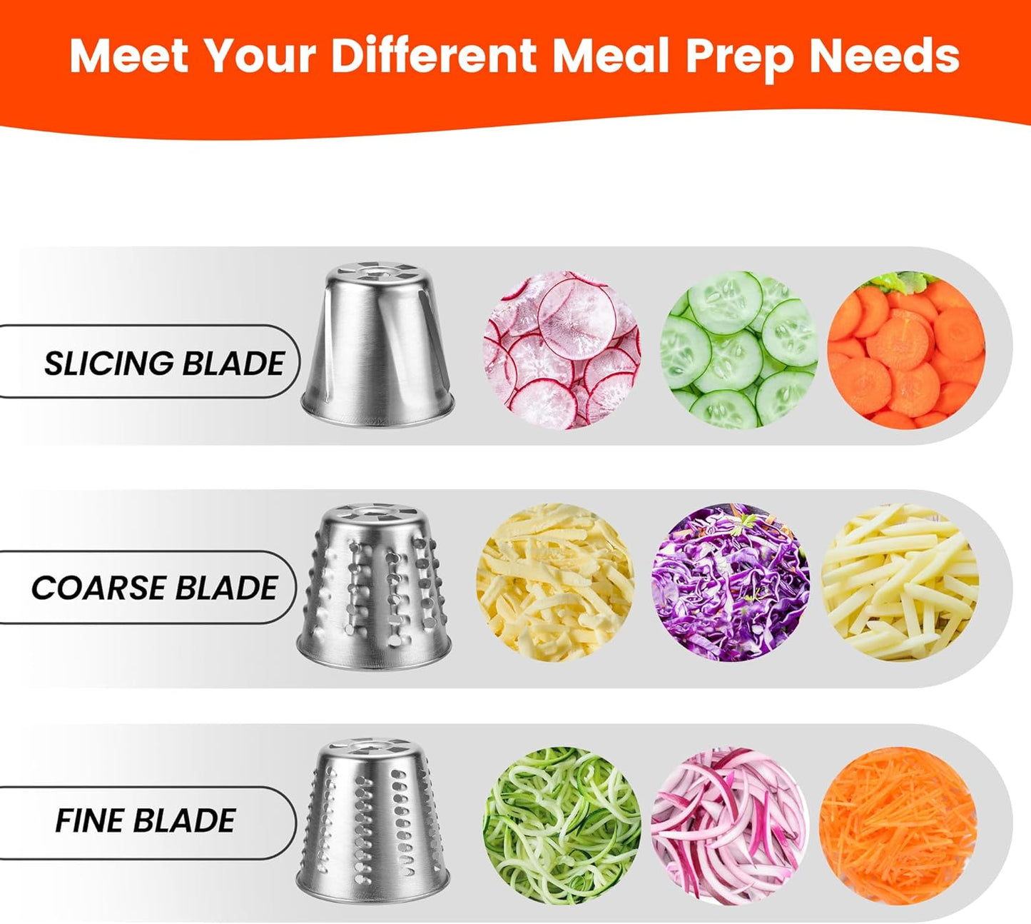 Stainless Steel Slicer Shredder Attachment for Kitchenaid Mixers, Cheese Grater & Vegetable Salad Maker Accessories, Dishwasher Safe