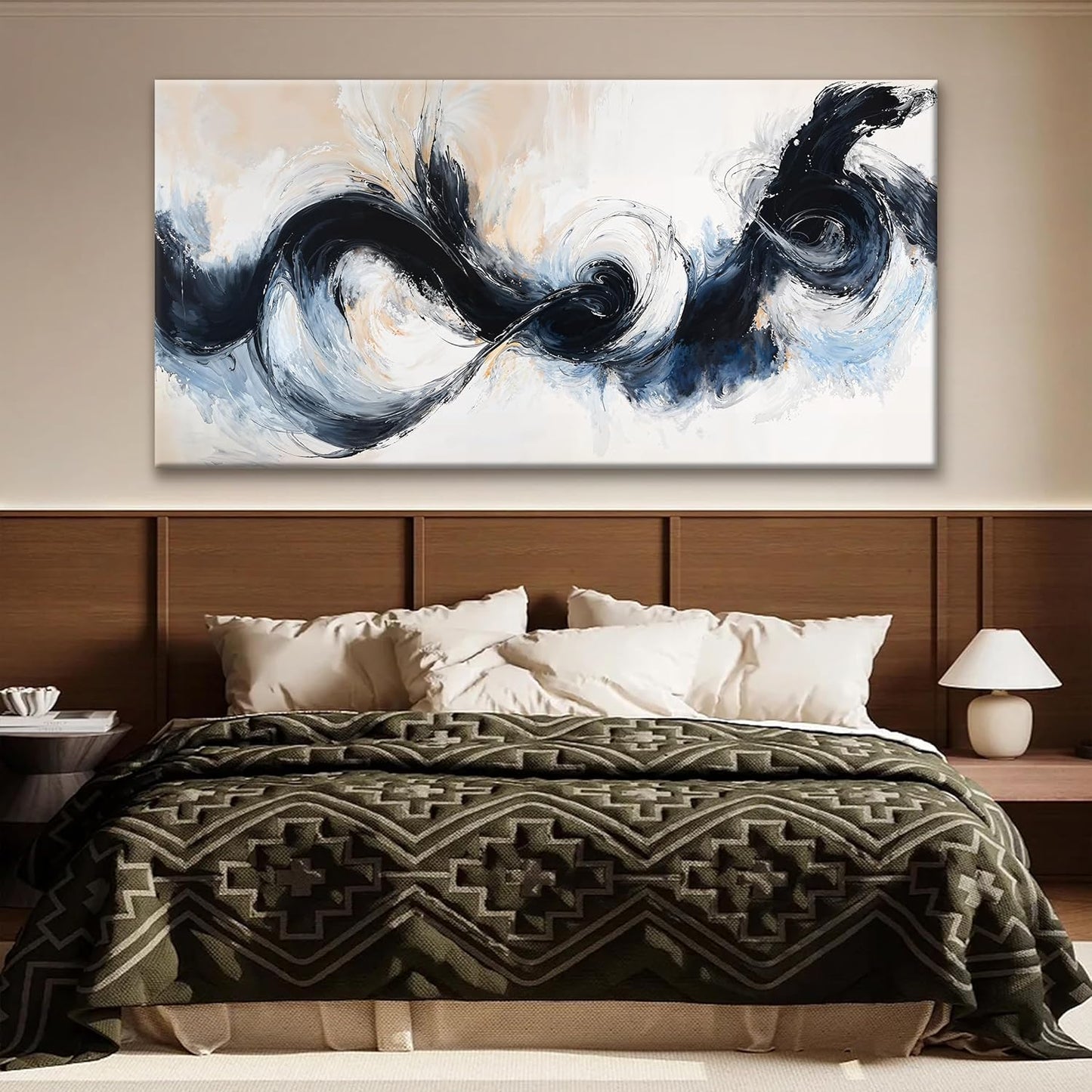 Suconvng Large Black And White Abstract Wall Art For Living Room Canvas Art Wall Decor Graffiti Abstract Wall Decor Print Picture For Bedroom Kitchen Office Home Wall Decoration 29 X 58 Inch