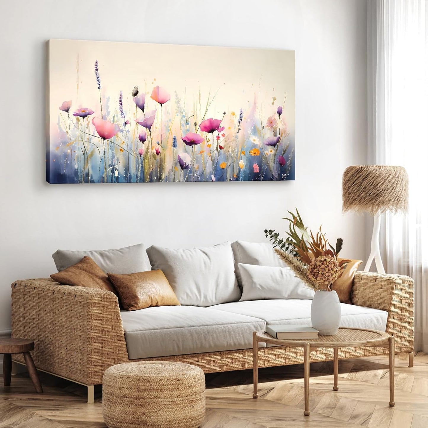YYYYHPP YP2462 Flowers Wall art Colorful Wildflower Canvas Print Wall Art Wall Art Painting for Living Room Bedroom Kitchen Home and Office Wall Decor
