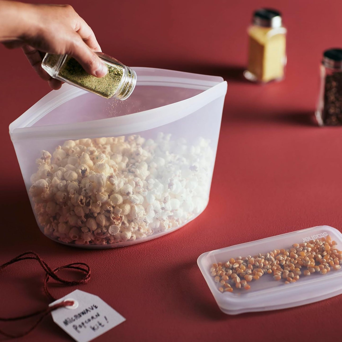 Stasher Premium Silicone Reusable Food Storage Bowl, Clear, Microwave, Sous Vide, Dishwasher, Oven and Freezer Safe, BPA Free, Leak-free, Eco-friendly, 8-Cup Bowl