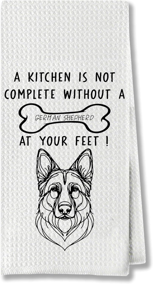German Shepherd Kitchen Towels, Ideal for Dog Lovers & Kitchen Decor, Great Gift for German Shepherd Owners, 16 x 24 Inches