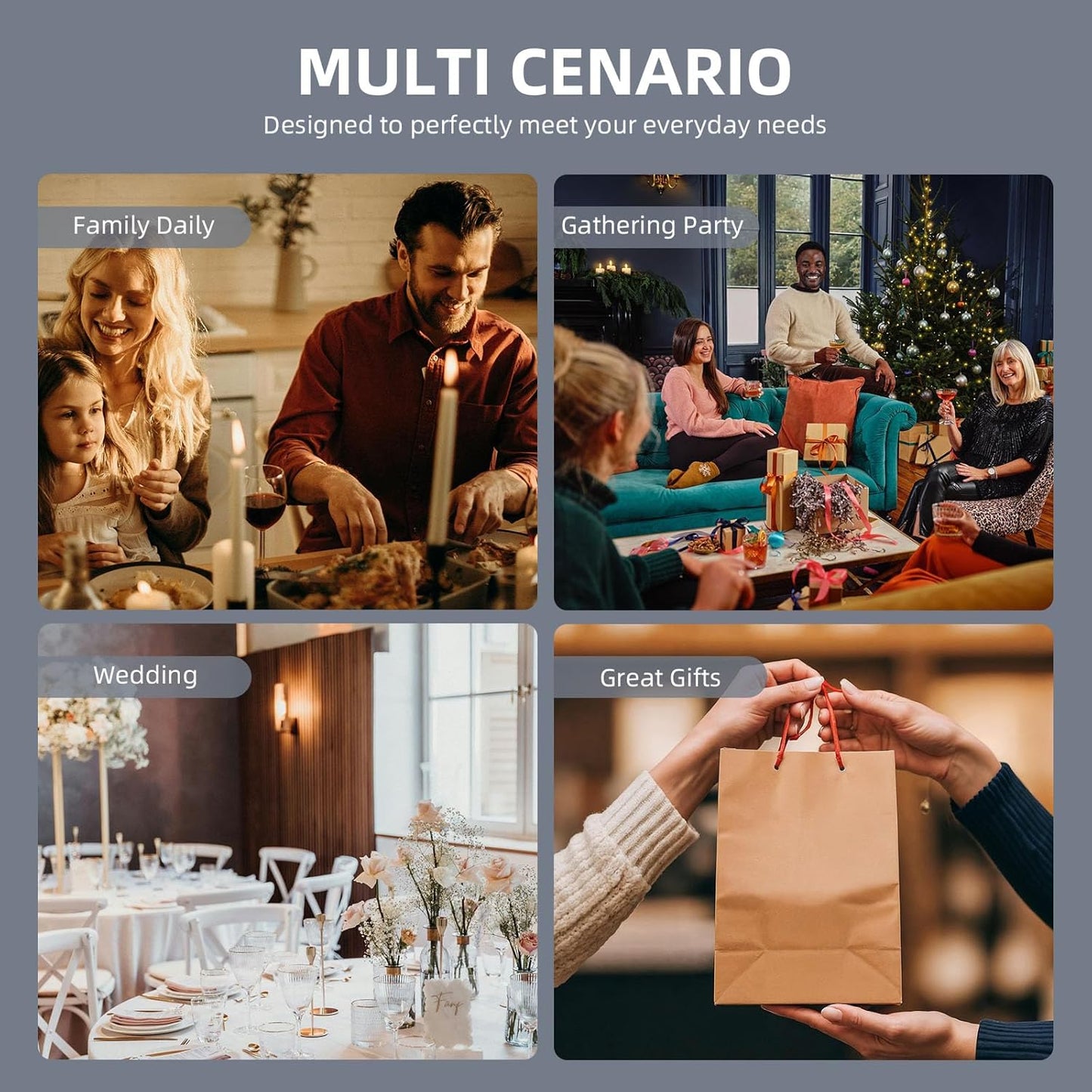 Silverware Set, CITESANA 20-Piece Heavy Duty Mirror Polished Stainless Steel Flatware Set Cutlery Set Flatware Service for 4