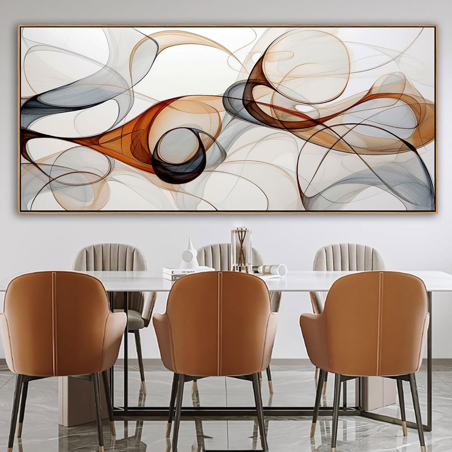 KLAKLA Extra Large Wall Art 86x29 Inches - Abstract Huge Canvas Picture Wall Decor Living Room Oversized Artwork for Walls Bedroom Office Decoration Modern Frame Wall Art