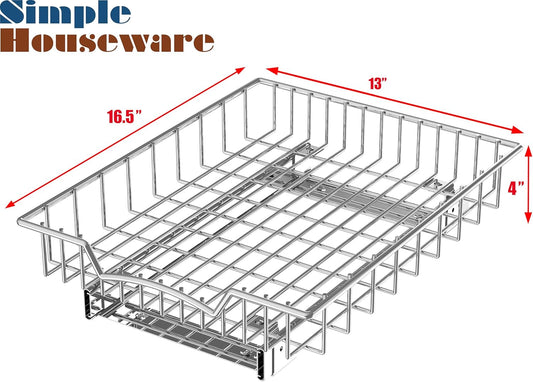 Simple Houseware Under Cabinet Pull Out Sliding Shelf Drawer Organizer, 17" D x 13" W