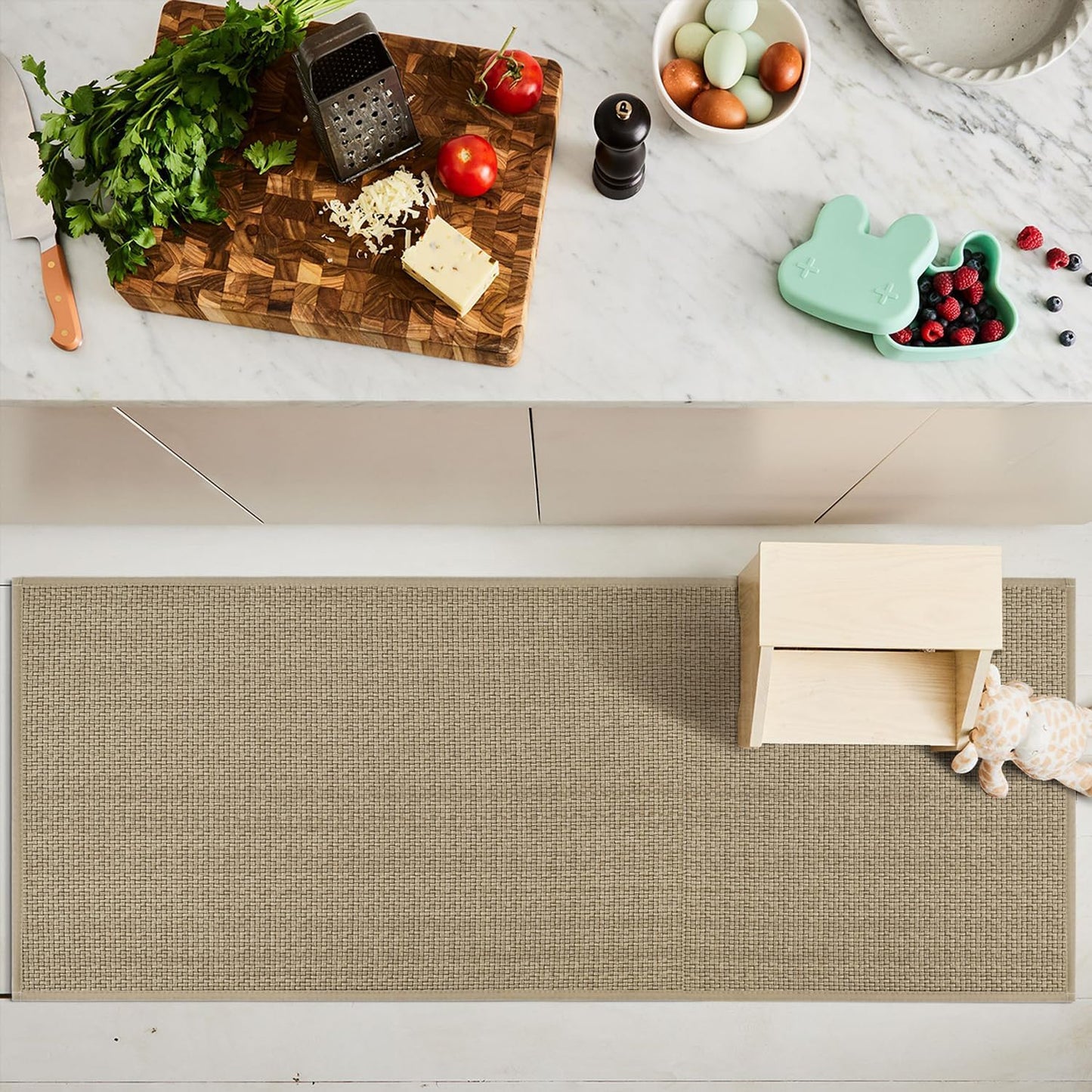 Artoid Mode Washable Non Slip Rubber Backing Kitchen Rugs Doormat, Absorbent Kitchen Floor Mats Front of Sink Kitchen Mats for Floor Home Decor 24x60 Inch