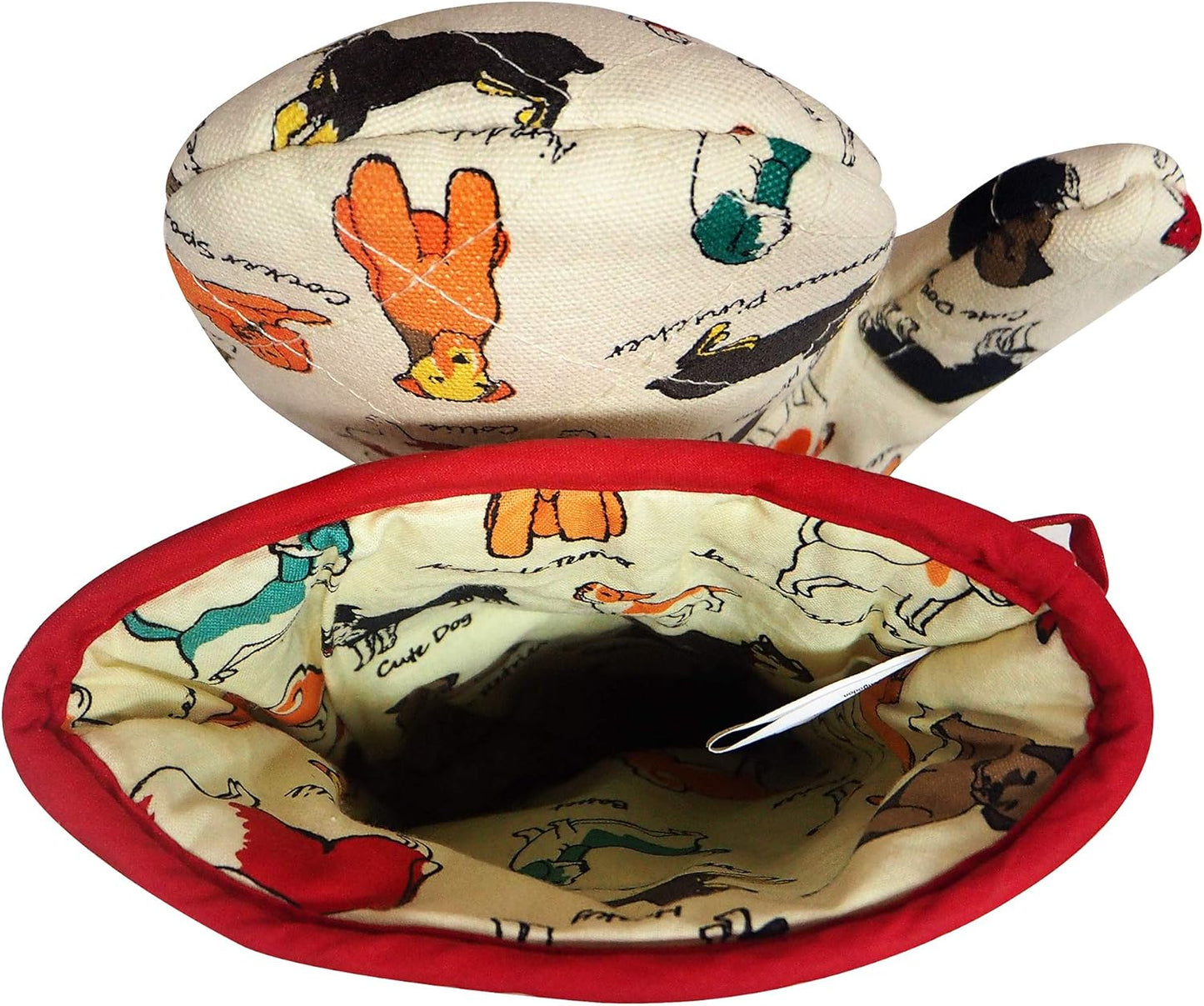 Oven Mitts Cotton Fashion Cute Dog Design 1pair Heat Resistant Oven Gloves Safe Cooking Baking Grilling Barbecue Machine Washable Pot Holders (Oven Mitts Dog Flower)