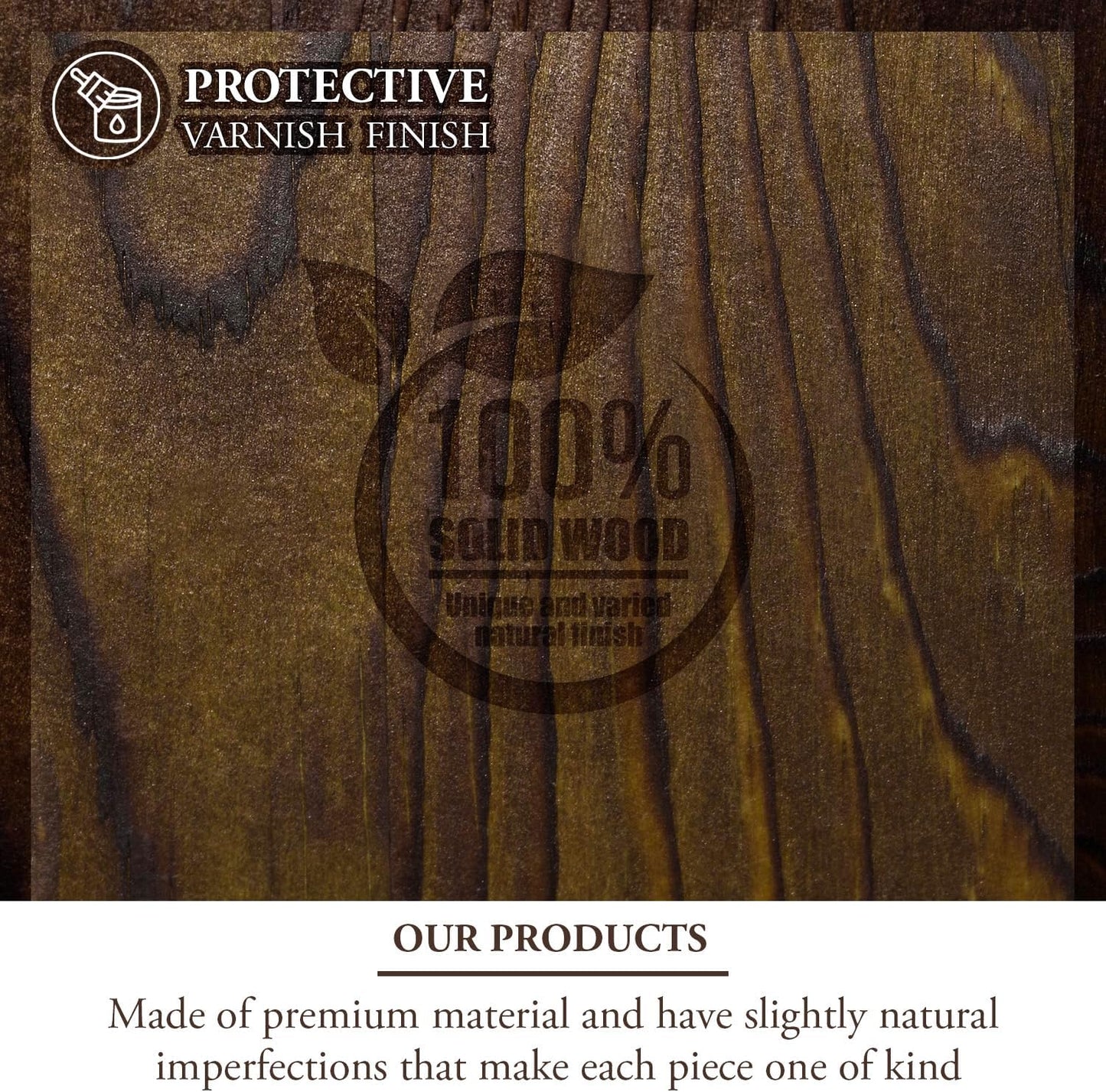 MyGift 11 Inch Plate Display Stands, Rustic Burnt Solid Wood Tabletop Racks for Collectible Plates or Saucers, Folding Picture Frame Holder Easels, Set of 2