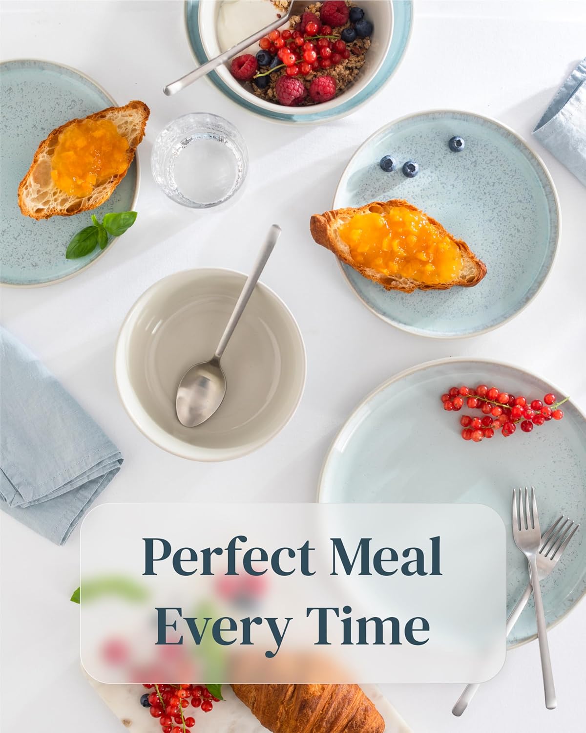 Stoneware Coffee Mugs Set of 8 – 14.5 oz Beige-Blue Ceramic Cups – Dishwasher & Microwave Safe Drinkware – Modern Stylish Design