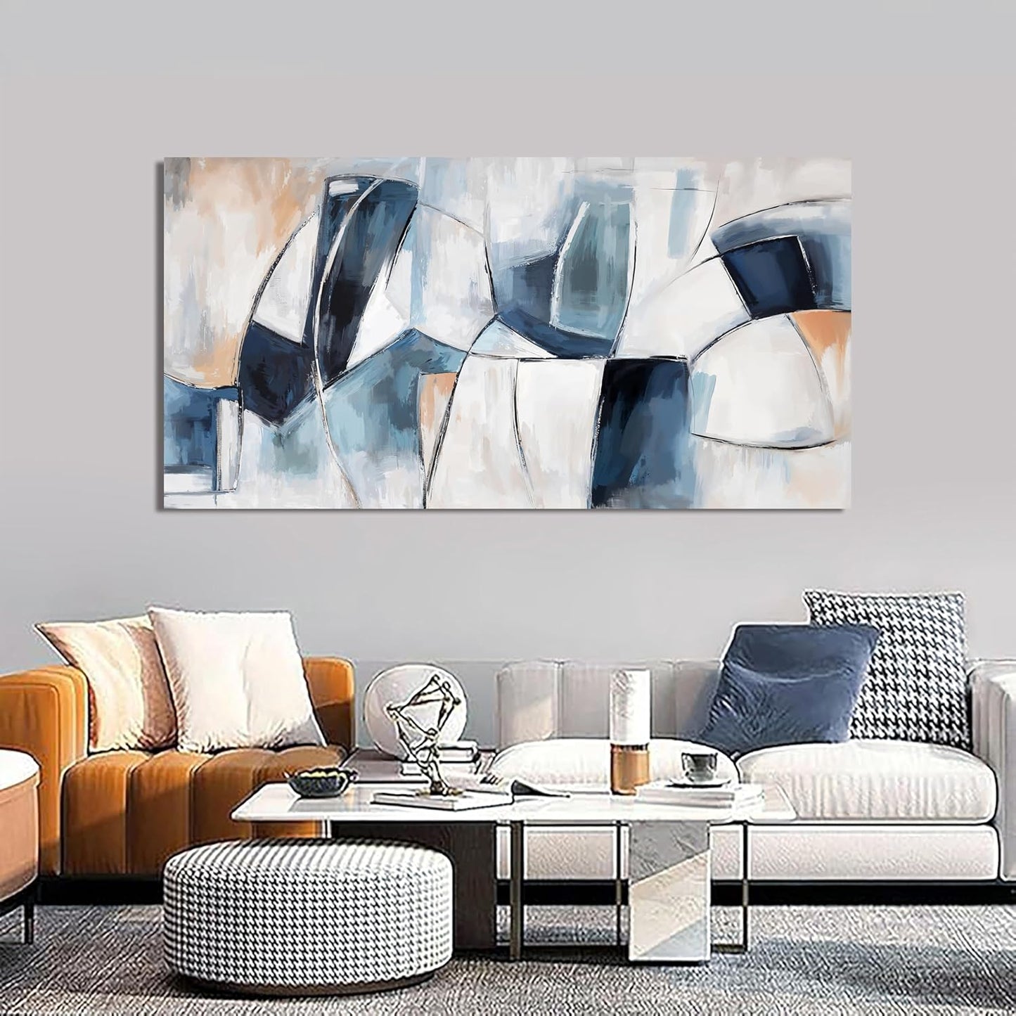 Abstract Canvas Wall Art Decor Large Wall Art for Living Room Abstract Canvas Art Wall Decor Wall Art Pictures Modern Colorful Wall Art Prints Artwork for Walls Bedroom Office Home Decor 24" X 48"