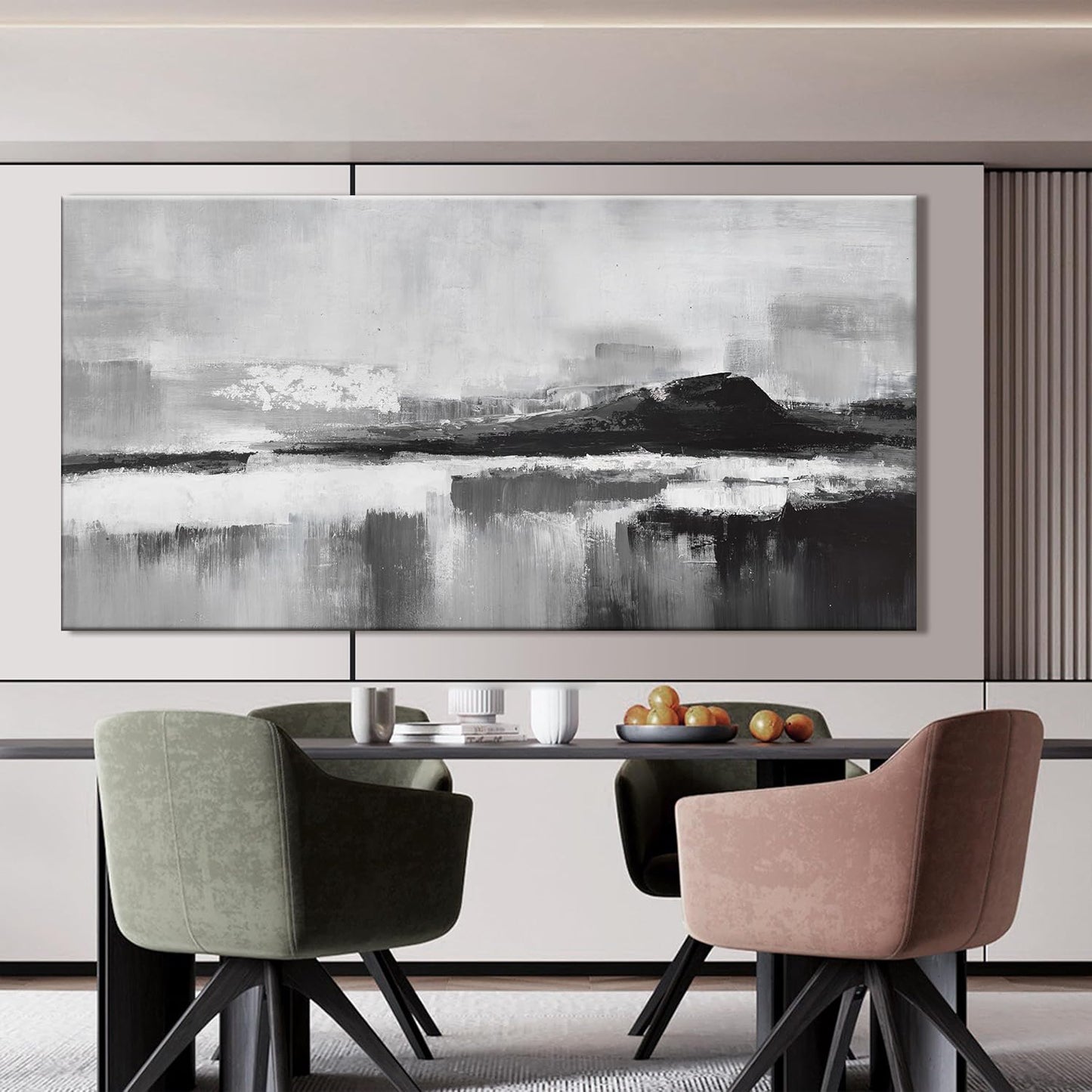 Abstract Wall Art Decor Large Home Decor Wall Art Prints Black and White Wall Decor Modern paintings Decorations for Living Room Bedroom Kitchen Office 30"×60"