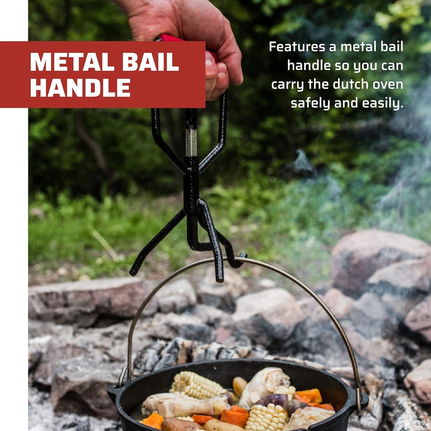 Camp Chef SDO10 10" Double Black Seasoned Cast Iron Dutch Oven with Lid