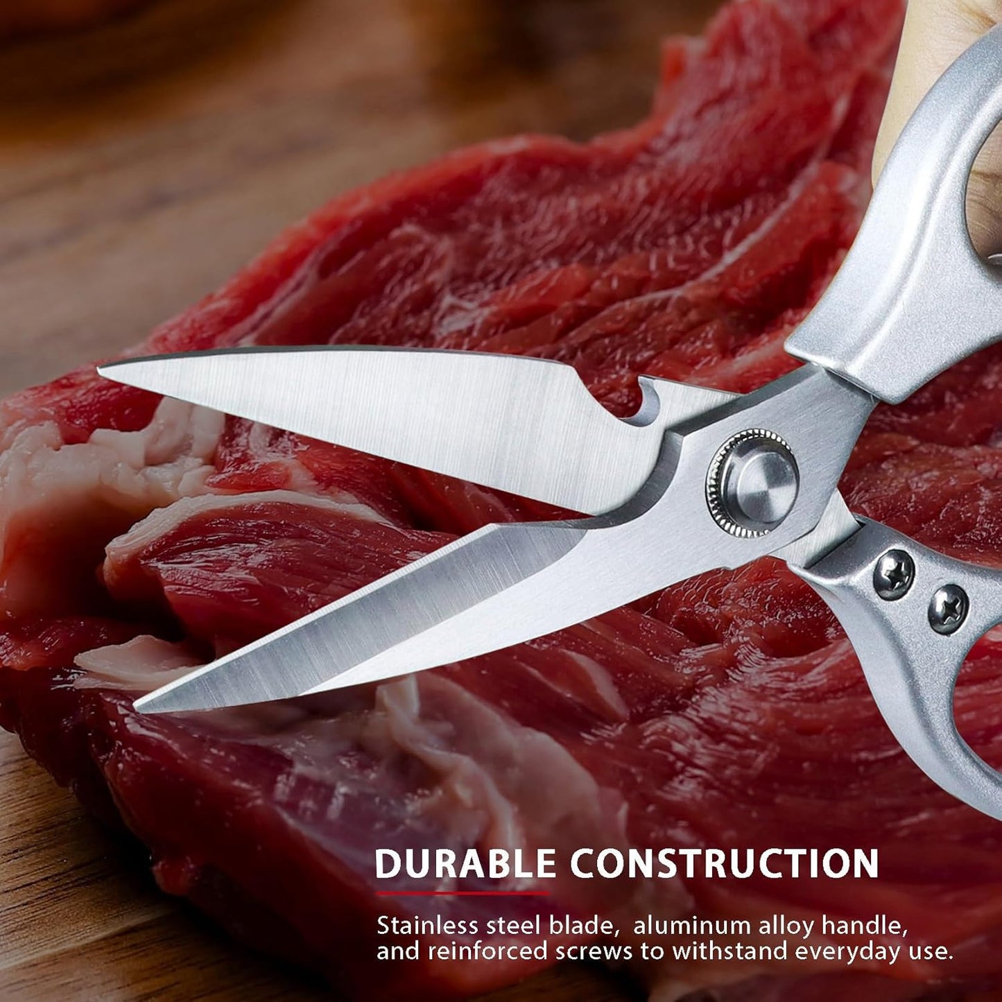 8.46'' Large Kitchen Scissors for Food, Heavy Duty All Purpose Kitchen Shears for Cutting Vegetable, Poultry, Meat, Herb, Stainless Steel Sharp Blade, Dishwasher Safe