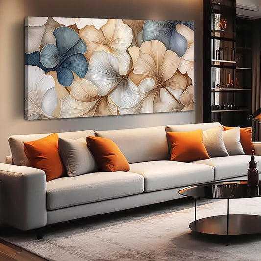 AOZEMI Flowers Wall Art Canvas Botanical Plant Pictures Bedroom Leaf Wall Decor Artwork for Living Room Bathroom Office Home Kitchen 29x59