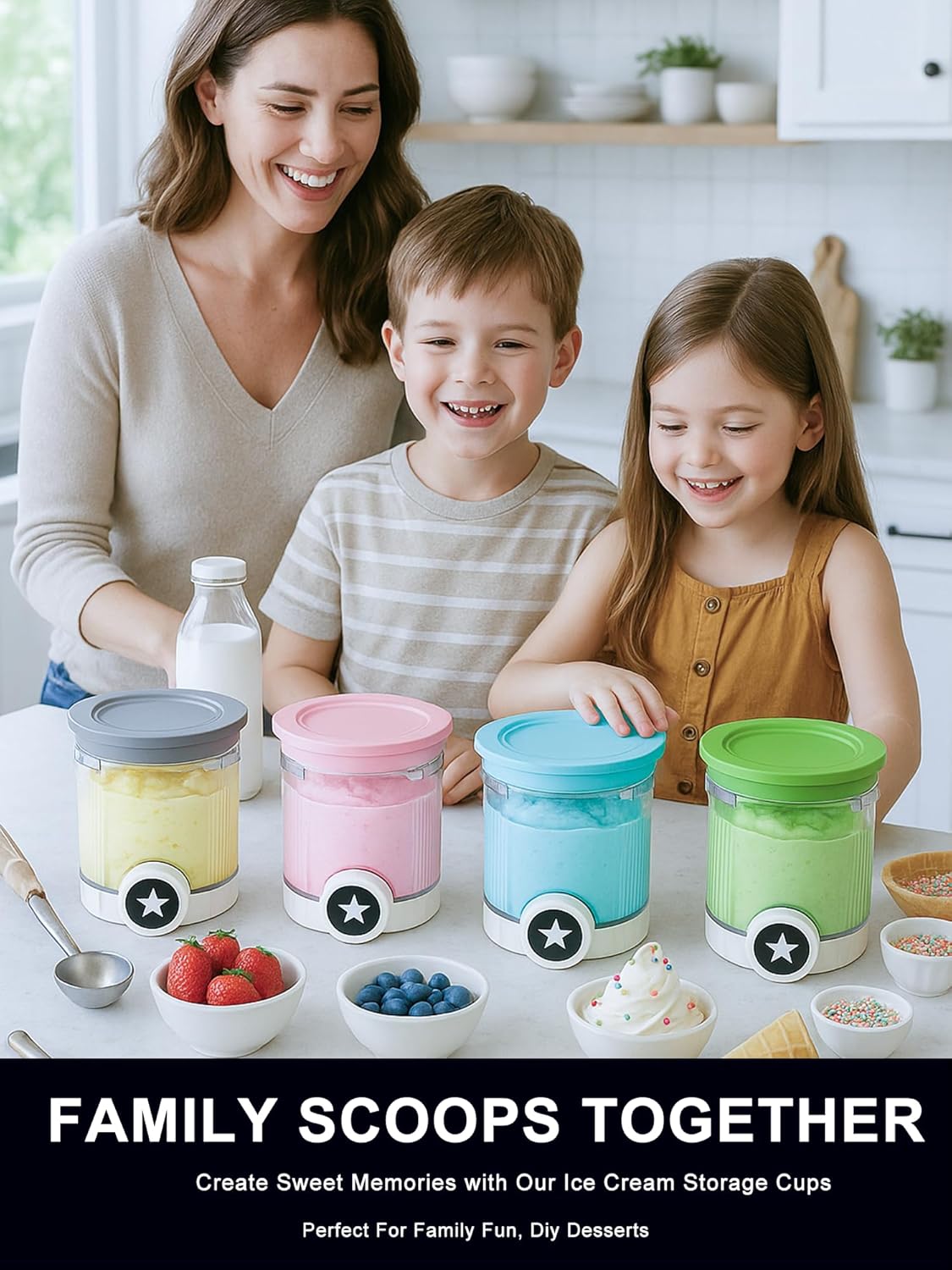 1 Pack Pint Container Replacement for Ninja Creami Swirl NC700/NC701 Series, 16oz BPA-Free Ice Cream Pints with Lids, Leak-Proof & Dishwasher Safe (Pink)