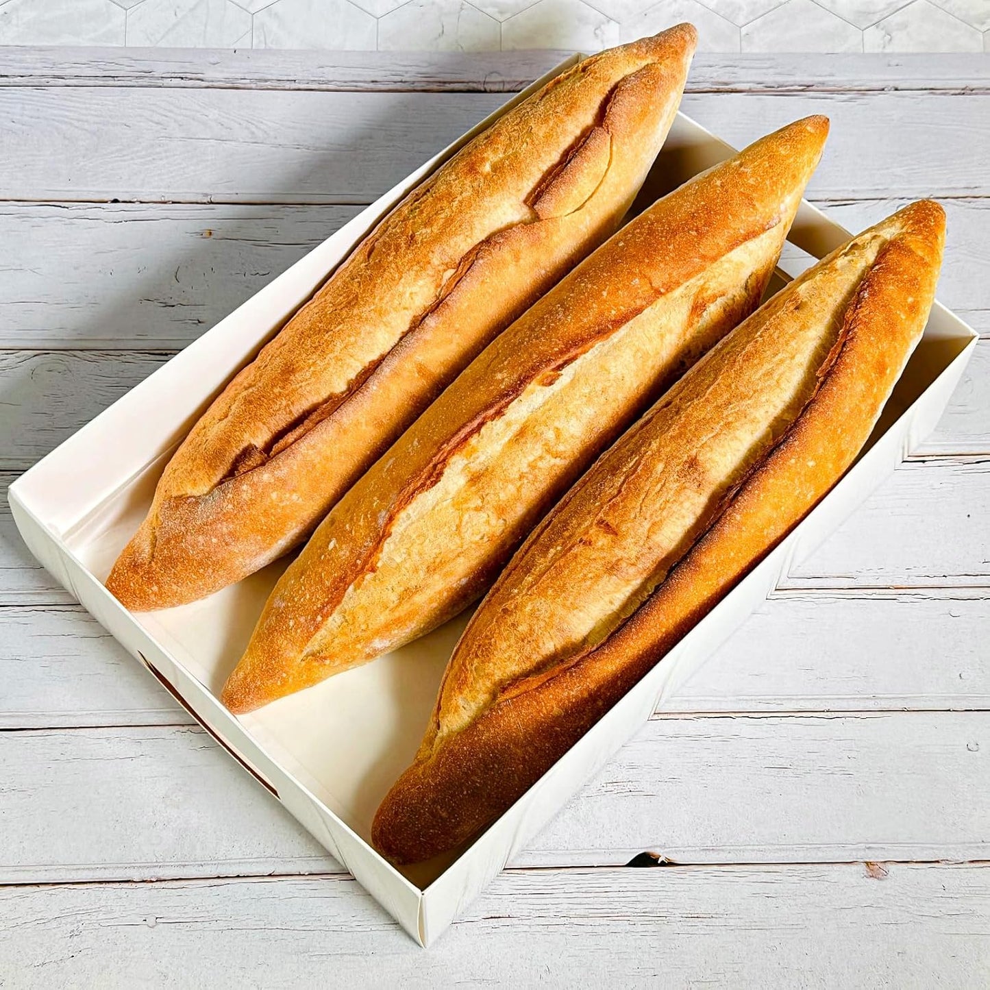 12-Pack 13" X 9" X 3" White Blyss Cookie Crate,Sturdy Cookie Serving Tray Great for Party Platters,Natural Kraft Paper Cardboard Tray use for Packaging and Hold Cookies,Take Out Container,Pack of 12