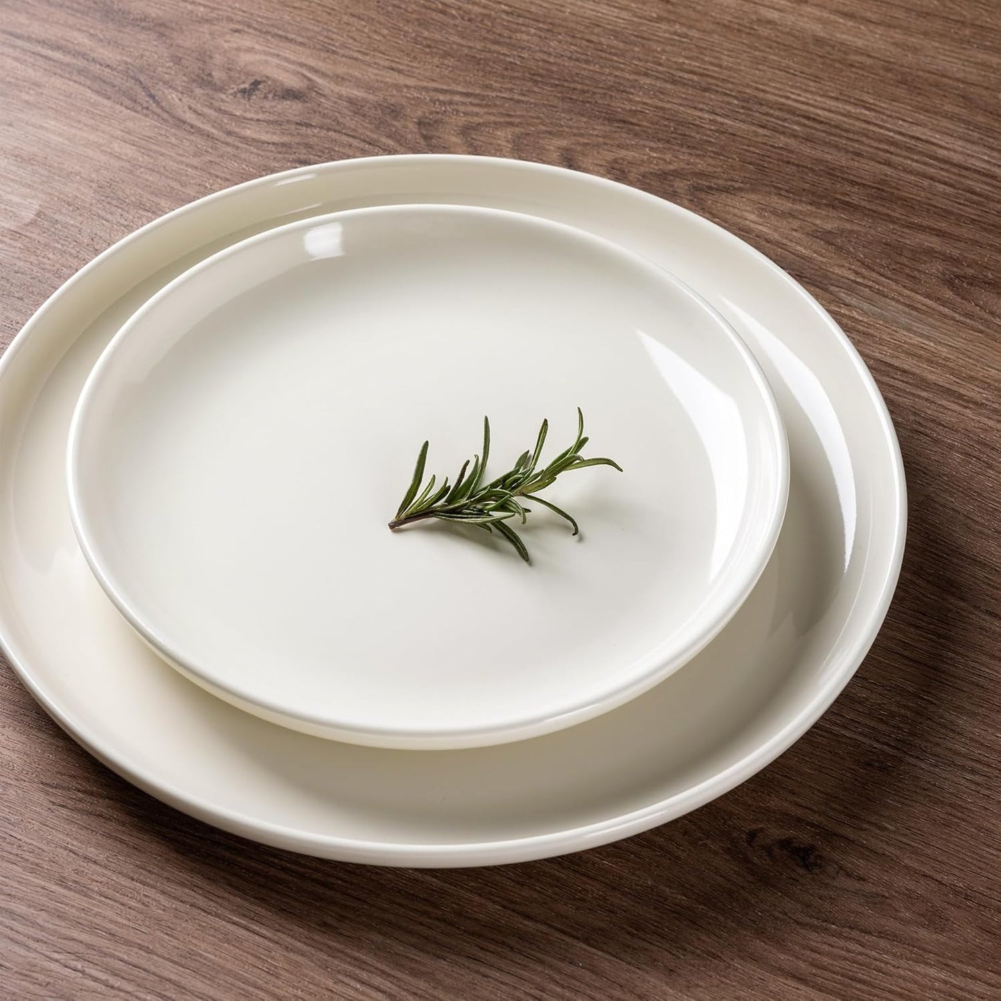 AmorArc Dinner Plates Set of 6,10.5 inch Large Ceramic plates for Kitchen,Dinnerware Porcelain Dishes set- Microwave,Dishwasher Safe,Scratch Resistant,Oven Safe-6Pcs