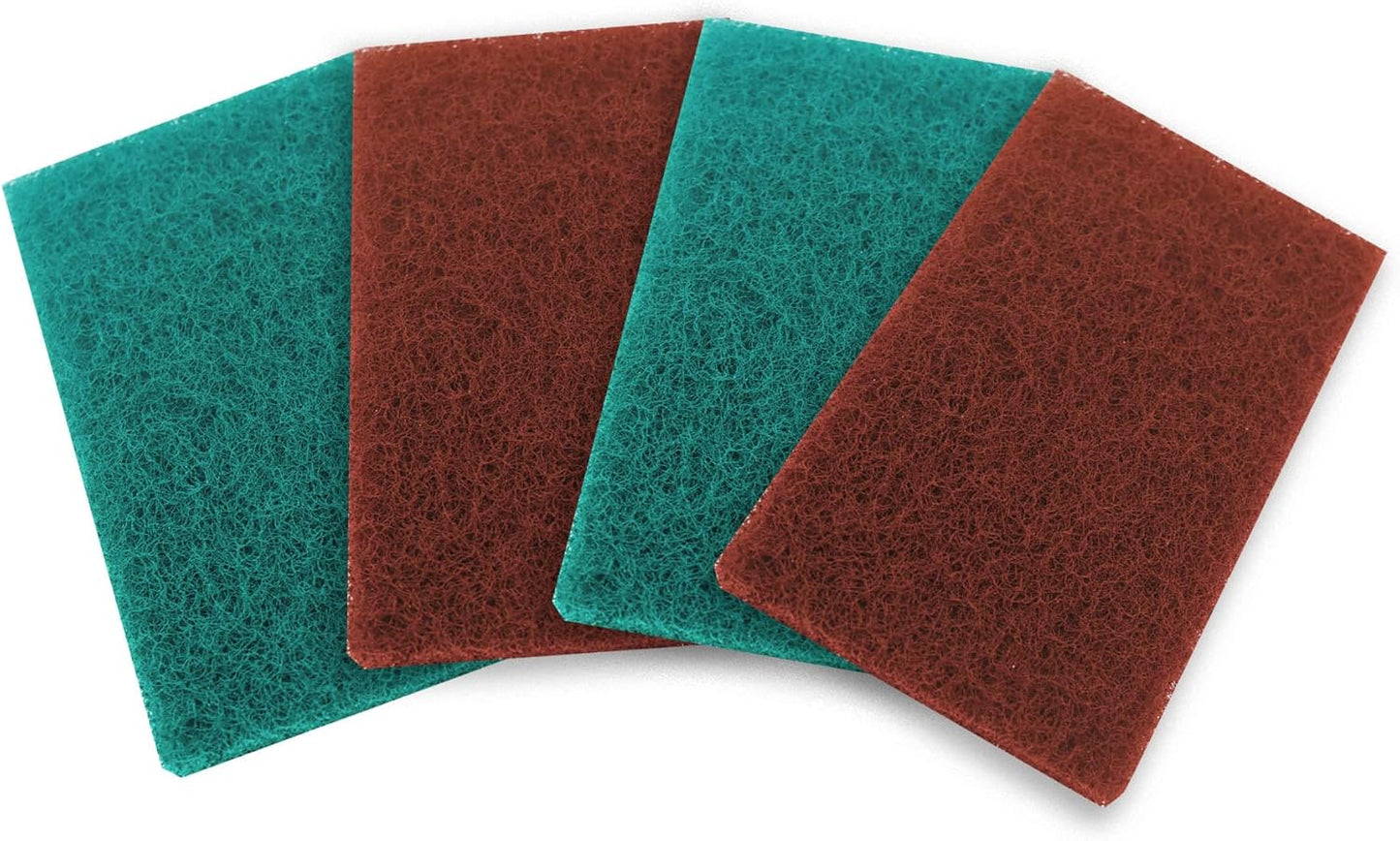 Heavy Duty Scour Pads, Non-Scratch Scrub Sponges, ULIFESTAR 5PCS Dish Scrubber Scouring Pads, Dual-Sided Reusable Household Scrub Pads for Dishes,Dish Cleaning Tool,Kitchen Scrubbers & Metal Grills