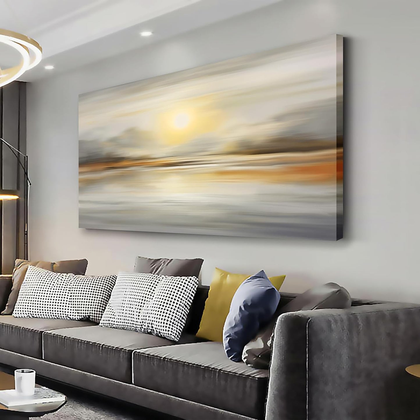 VHMING Abstract Wall Art Seascape Canvas Printing Abstract Art Wall Decor Artwork for Living Room Bedroom Dining Room Home Office Decor 24x48 inch