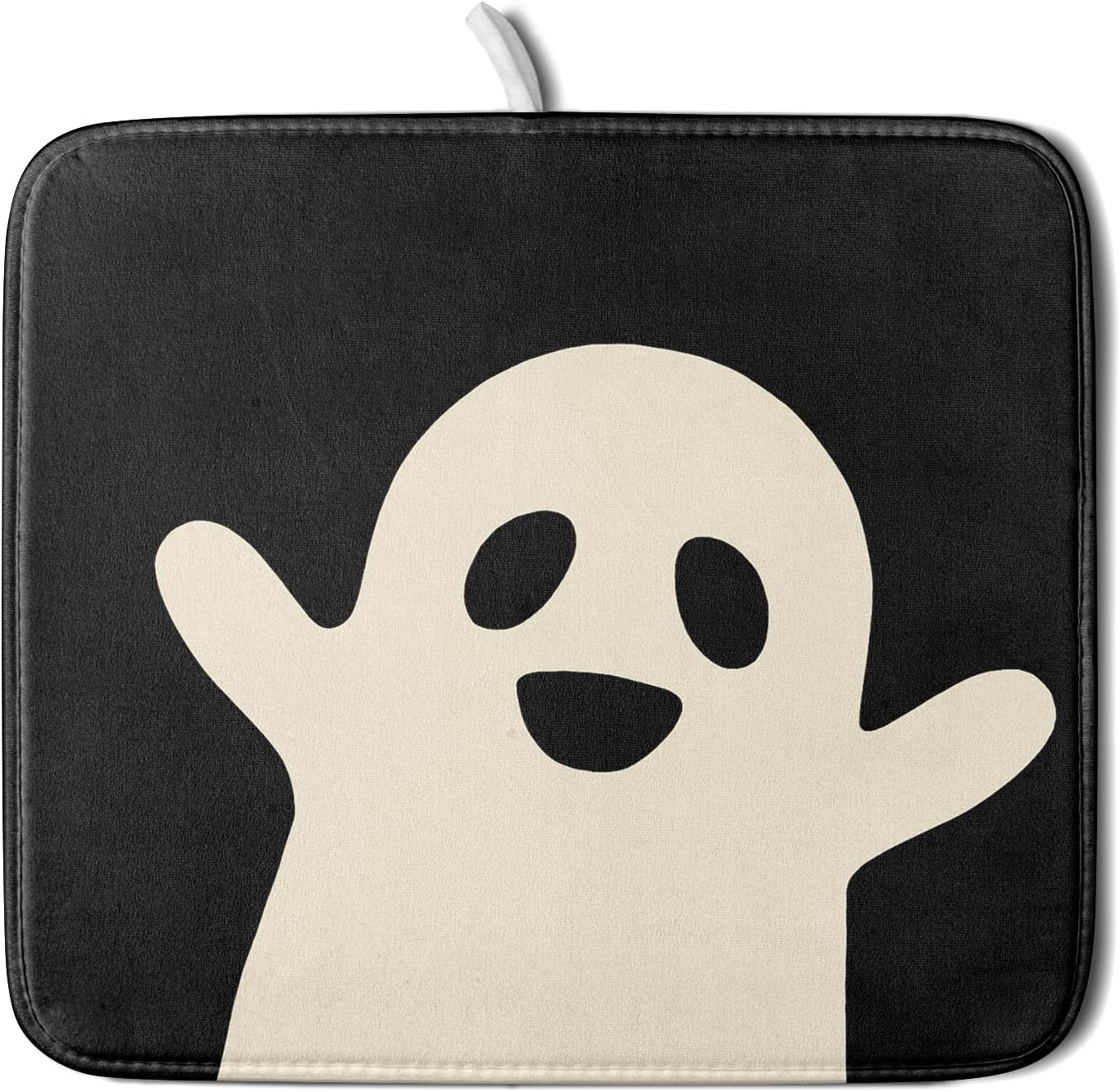 Halloween Dish Drying Mats for Kitchen Counter 16×18 Inch Halloween Ghost Spooky Festival Small Microfiber Drying Mat Kitchen Accessories Dish Rack Mat Drainer Pad Washable Absorbent