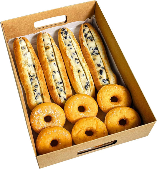 15-Pack 13" X 9" X 3" Brown Blyss Cookie Crate,Sturdy Cookie Serving Tray Great for Party Platters,Natural Kraft Paper Cardboard Tray use for Packaging and Hold Cookies,Take Out Container,Pack of 15