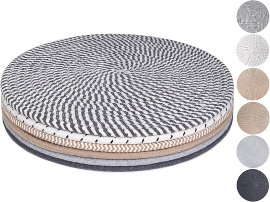 13 Inch Trivets for Hot Dishes, Large Trivets for Hot Pots and Pans, Thicken Heat Resistant Round Place Mats Woven Table Mats, Boho Placemats for Kitchen Dining Table, 6 Pcs