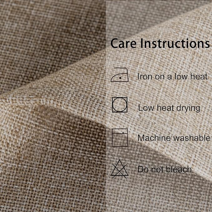 JIUZHEN Round Textured Table Cloth Linen Wrinkle Free Stain Resistant Farmhouse Decorative Circular Tablecloth for Kitchen, Dining, Party, Wedding, Outdoor Use (30 Inch Round,Khaki)