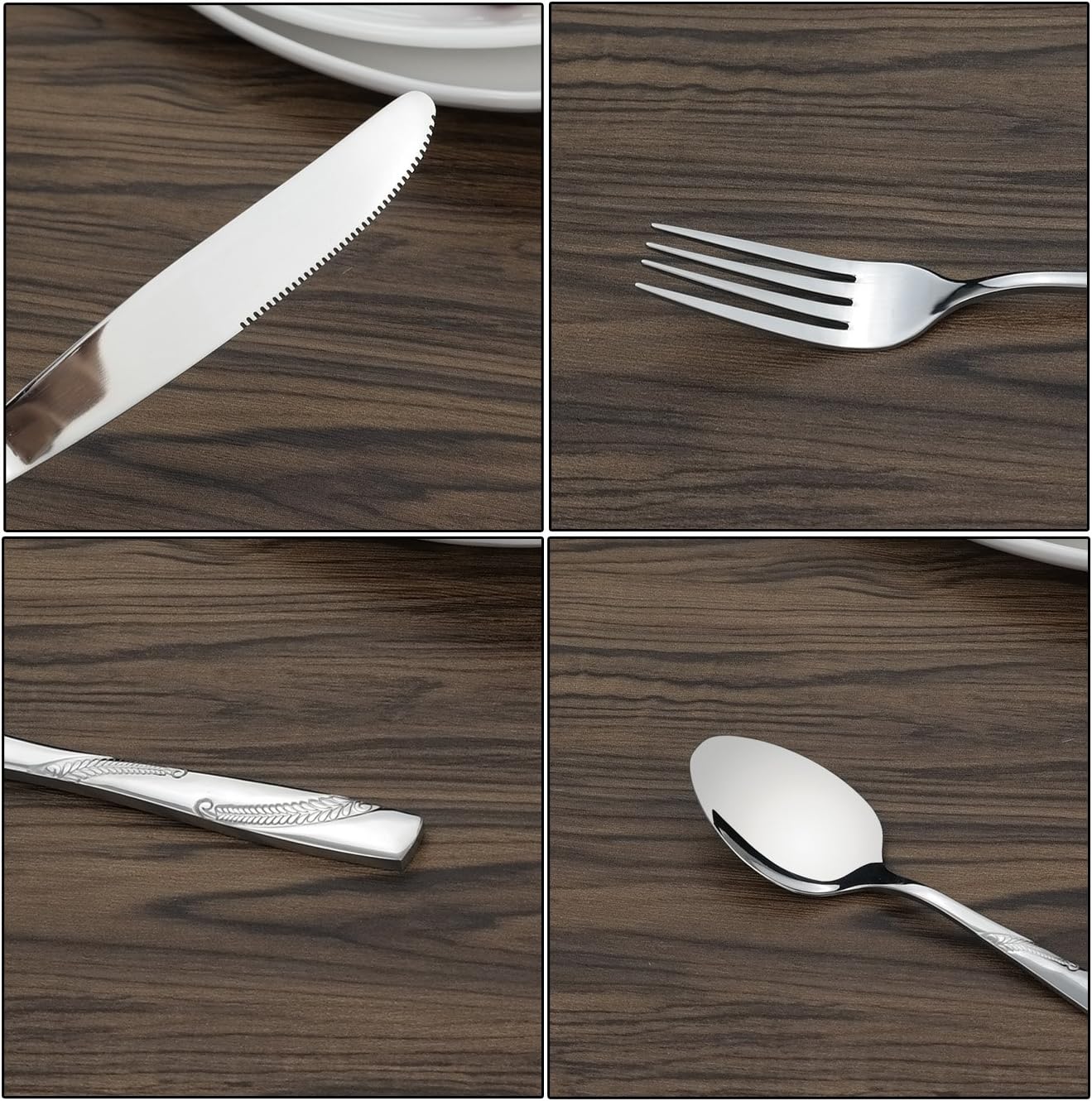 30 Pieces Stainless Steel Flatware Cutlery Silverware, Service for 6