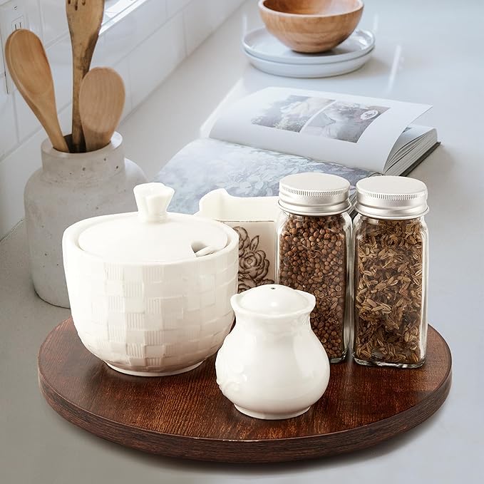 [ 2 Pack ] 10-inch Lazy Susan Organizers, ACIAZAAZ Lazy Susan Turntable for Cabinet, Kitchen Turntable Storage for Table, Countertop, Pantry