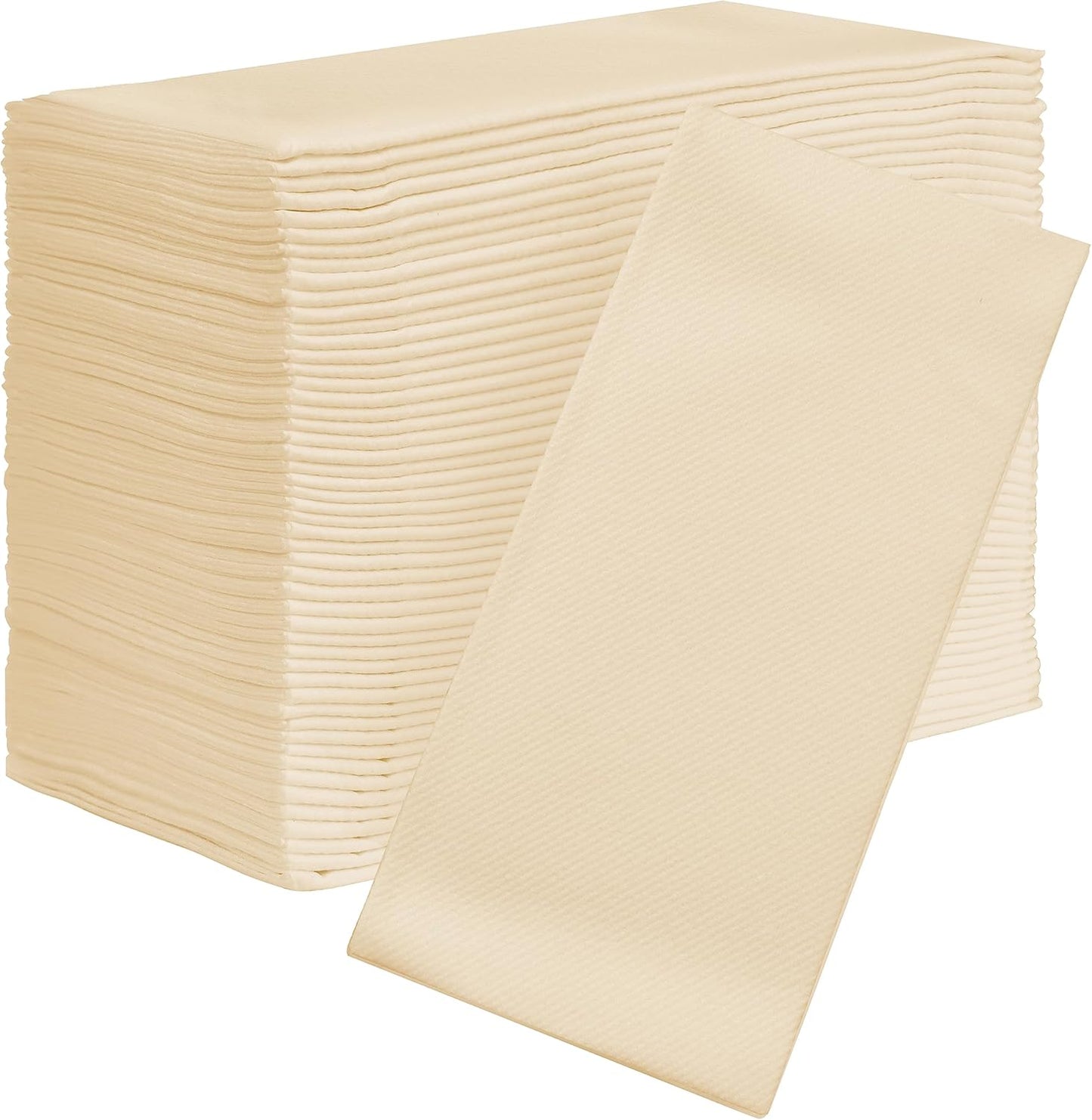 AMERICAN HOMESTEAD Paper Napkins - Ivory Disposable Linen-Like Dinner Napkins - Restaurant-Quality Table Serviettes for Weddings, Parties, and Events - 15.75" x 15.75" - 50 Count