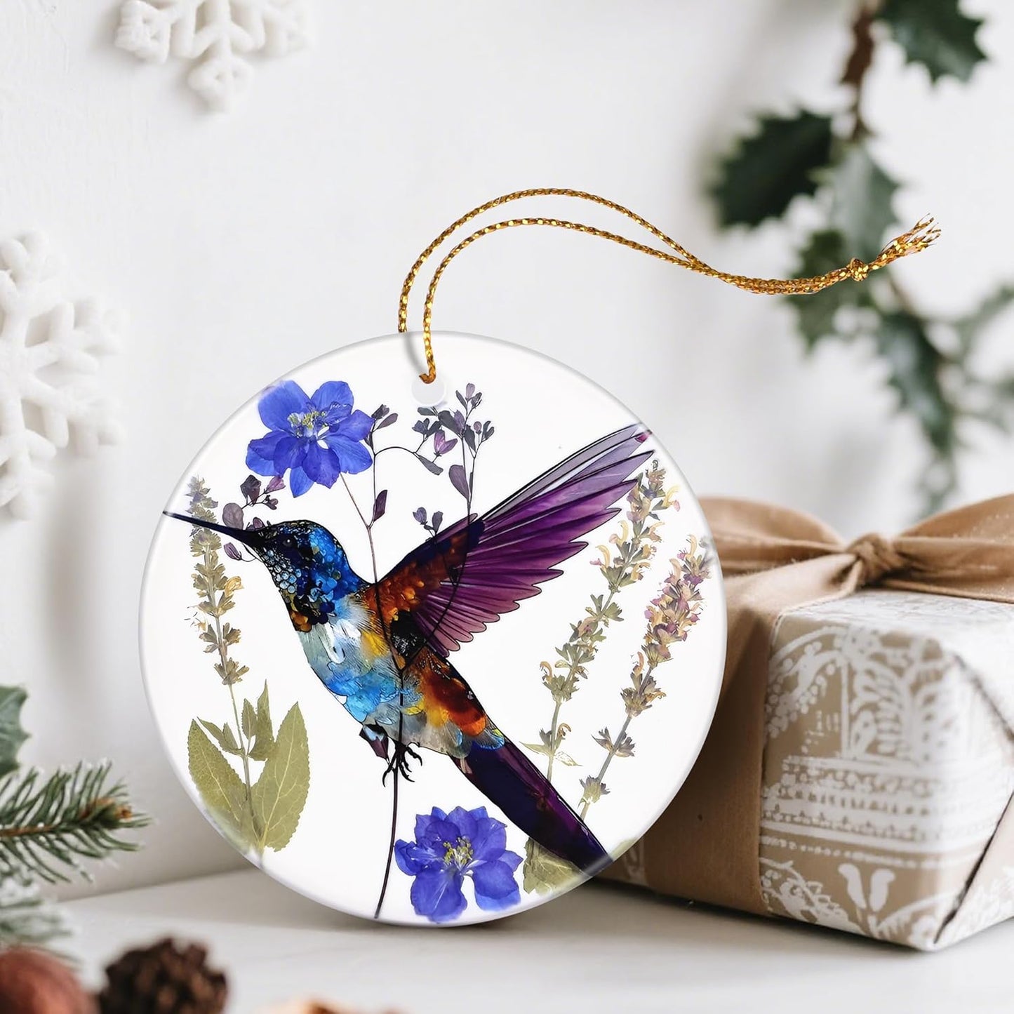 Hummingbird Ornament, Christmas Ornaments: Christmas Tree Decorations, Holiday Decor, Stocking Stuffers, Gift Ideas, Xmas Gift, Hummingbird Lover Gifts & Gifts for Women