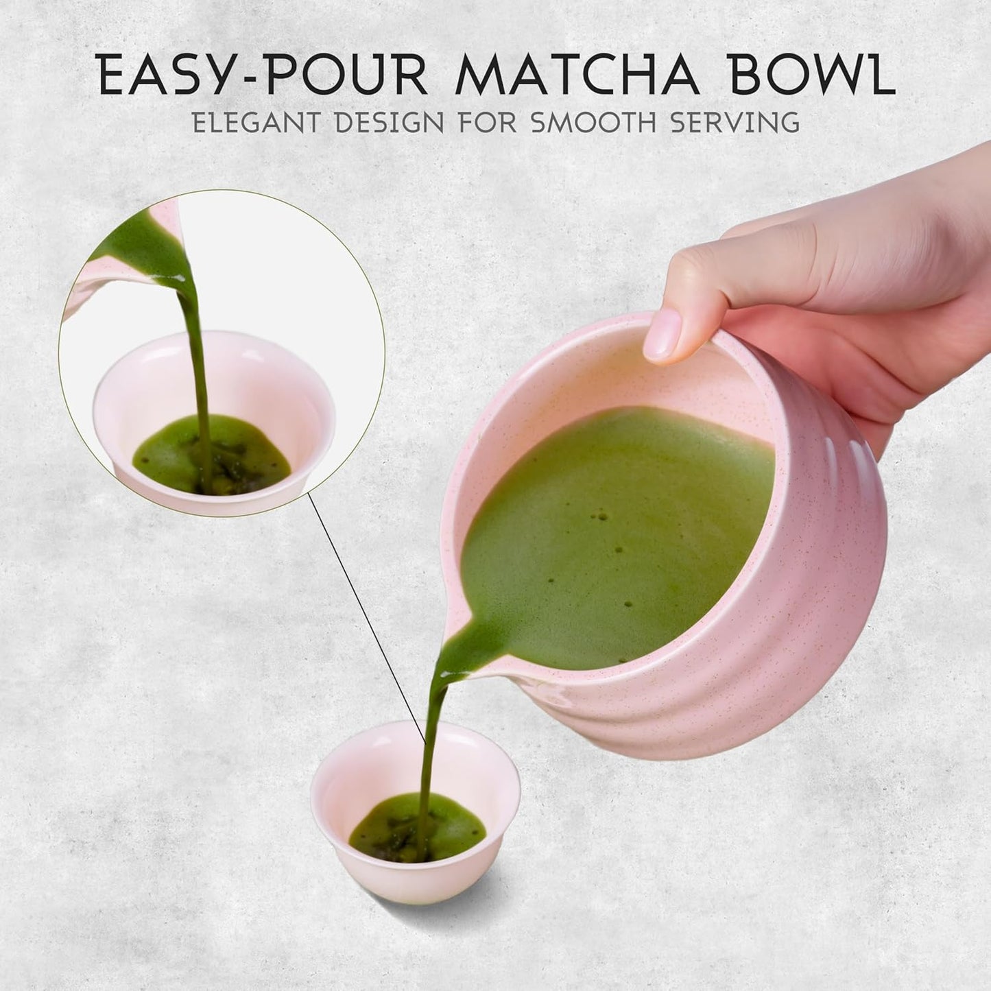 Matcha Whisk Set, 8-Piece Pink Matcha Set with Ceramic Bowl, Bamboo Whisk, Sifter, Large Mat and More – Complete Matcha Kit with Gift Box for Matcha Lovers