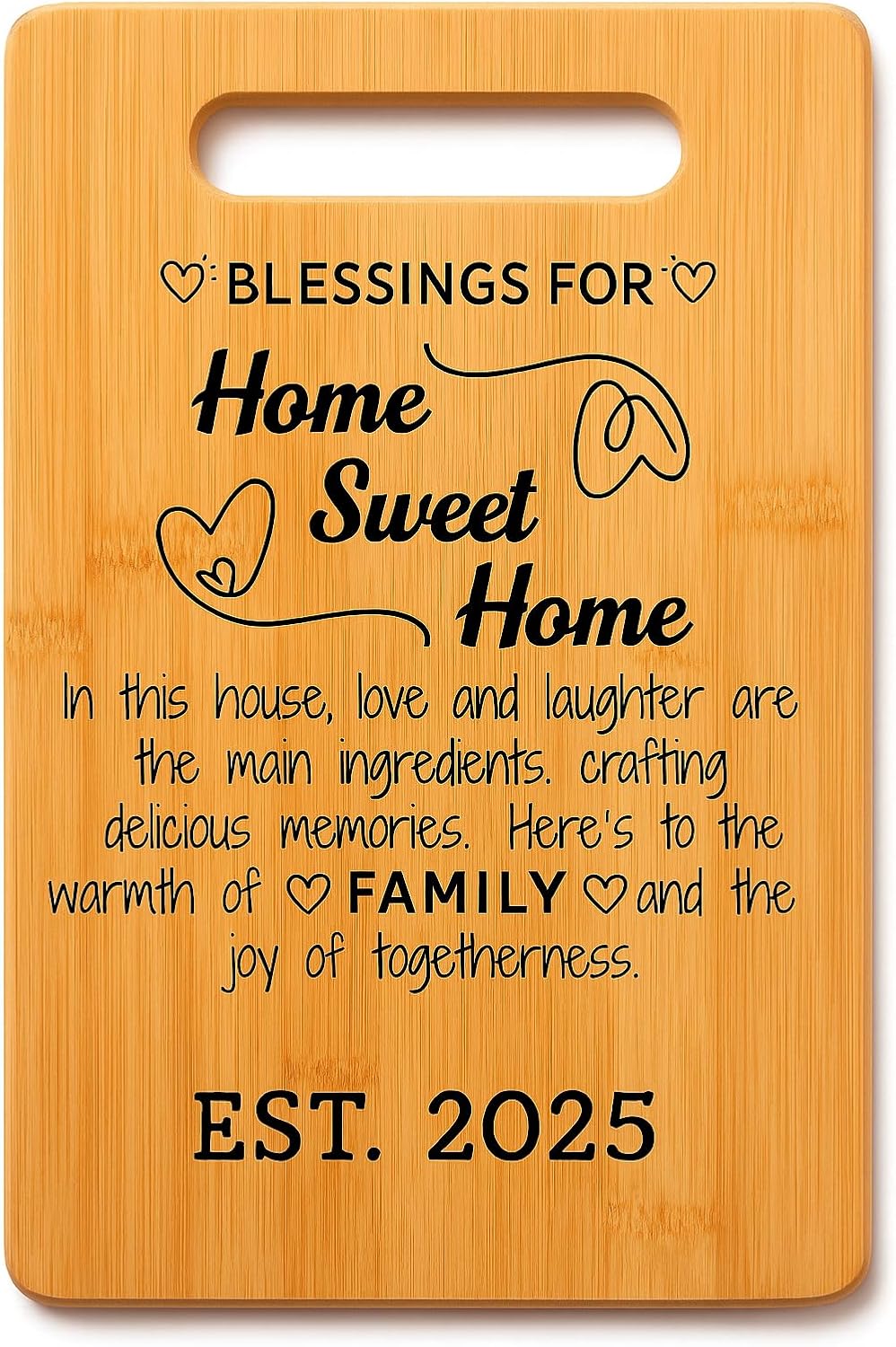 House Warming Gifts New Home - Cutting Board Gift Idea for Women & Men, New Apartment Essentials, New House Gift, Welcome Home Gift, Personalized Housewarming Gifts, First Home Gifts, Thank You Gifts