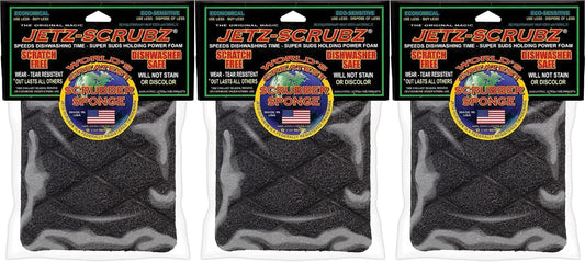The Original Magic Jetz Scrubz J27 Scrubber Sponge Rectangle, Pack of 3