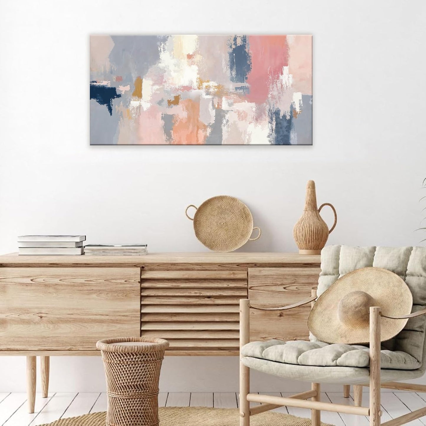 Pink And Gray Abstract Wall Art Decor Modern Artwork Decorations Canvas Prints Pictures For Bedroom Wall Decor Living Room Apartment Kitchen Bathroom Home Wall Decor 20x40 Inch