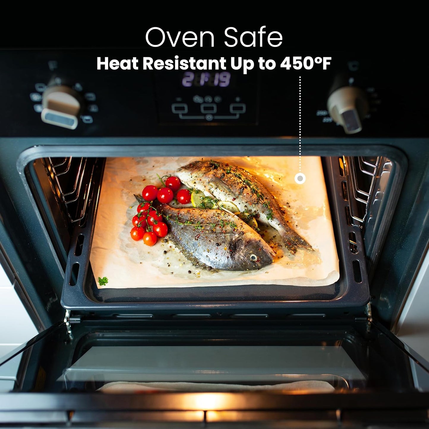 Fit Meal Prep 125 Pcs Parchment Paper Baking Sheets, 16 x 24 inch Pre-Cut Non Stick Full Size White Oven Paper for Cooking, Baking Cookie, Steaming, Grilling Rack, Air Fryer